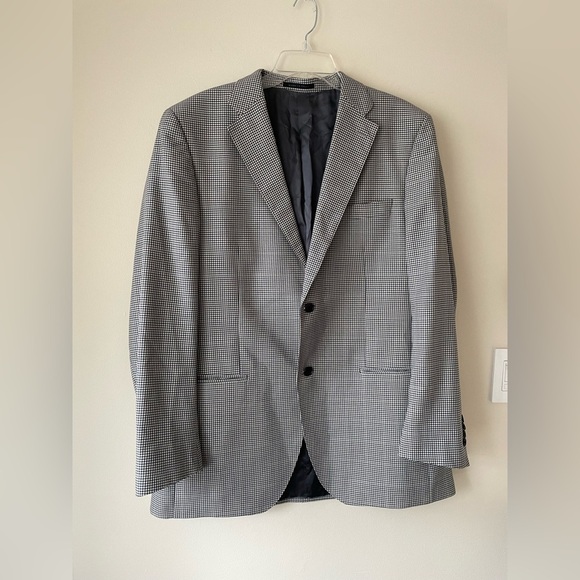 Luigi Bianchi Mantova Contemporary Men’s Checked Virgin Wool Blazer Size 42L - Picture 2 of 12